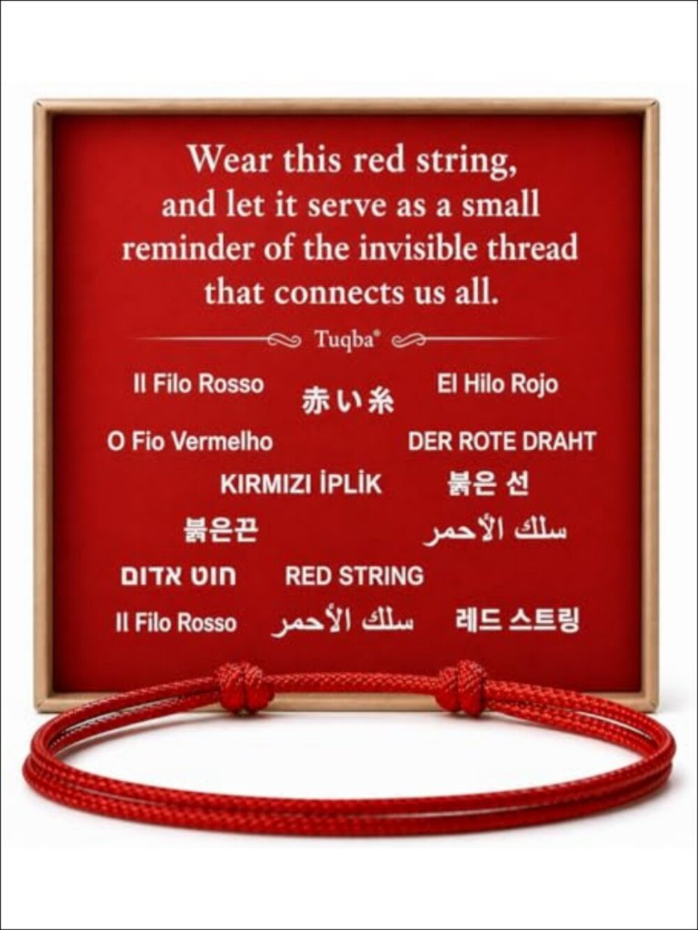 Adjustable Red Rope Bracelet for Women & Men, Handmade Lucky Friendship Couple